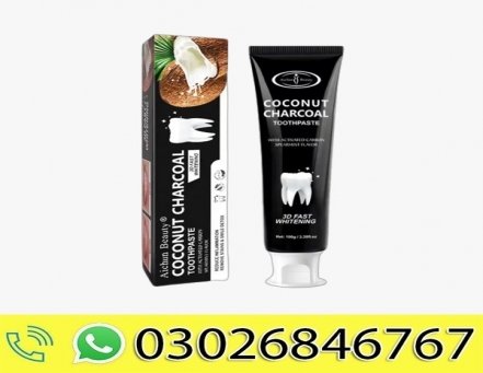 AICHUN BEAUTY Coconut & Char coal Organic Black Teeth Whitening Toothpaste - 100g